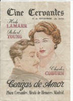 Cenizas de amor. 1952.